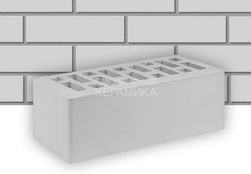 Кирпич облицовочный СТАРЫЙ ОСКОЛ Серый гладкий 1,4НФ 1