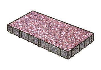 Гранитная тротуарная плитка Готика, Плита Granite FINO, 900x300x80, Емельяновский 1