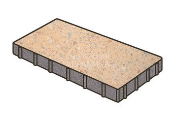 Гранитная тротуарная плитка Готика, Плита Granite FINO, 600x400x60, Павловское 1