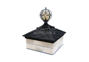 Колпак с посадкой на 1,5 кирпича под фонарь Zking Everest черный 1