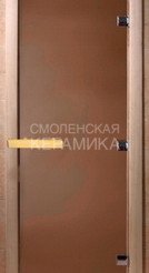 Дверь бан. DW 1800*600 кор. ольха-липа, БРОНЗА МАТОВОЕ (00019) 1