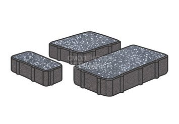 Гранитная тротуарная плитка Готика, Новый город Granite FINO, 80 мм, Суховязкий 1