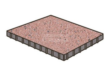 Тротуарная плитка Готика, Плита Premium Gold, 1000x1000x100 мм, цвет Голд 18 1