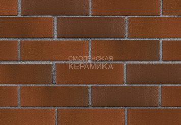 Кирпич лицевой керамический ЛСР Красный темный флэш гладкий, 1НФ 2