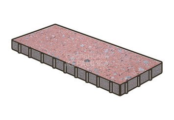 Гранитная тротуарная плитка Готика, Плита Granite FINO, 500x250x120, Травертин 1