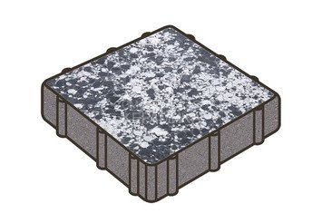 Гранитная тротуарная плитка Готика, Квадрат Granite FINO, 400x400x80, Диорит 1