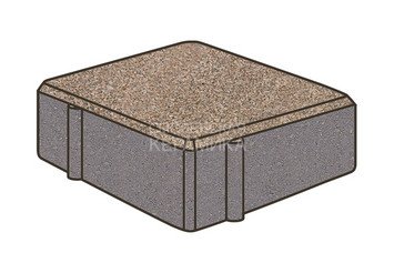 Тротуарная плитка Готика, Квадрат Premium Gold, 100x100x80 мм, цвет Голд 5 1