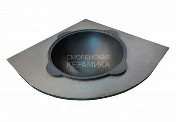 Плита чугунная 1-конф. ПУ1- 17, 557х557 угловая под казан (Рубцовск) 4