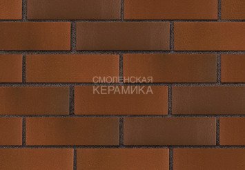 Кирпич лицевой керамический ЛСР Красный темный флэш гладкий, 1НФ 3