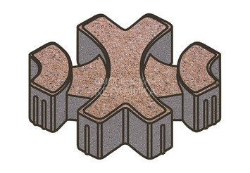 Тротуарная плитка Готика, Эко-фантазия Premiun Gold, 300x300x80 мм, цвет Голд 4 1