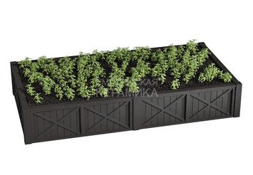 Модульная грядка Астра 1800x900x320мм (готовый комплект), черный 1