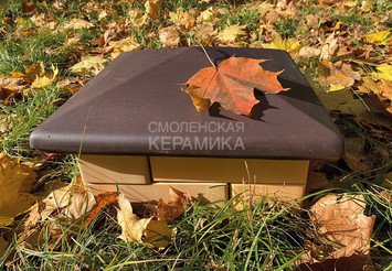 Колпаки на забор Старый Оскол коричневый 1