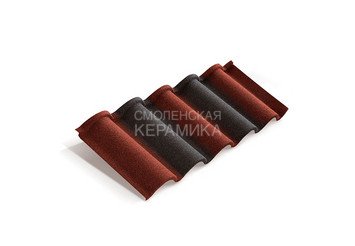 Композитная черепица Metrotile ROMANA Красно-чёрный 1