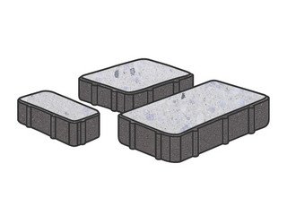 Гранитная тротуарная плитка Готика, Новый город Granite FINO, 80 мм, Мансуровский