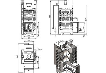 Печь для бани ASTON 20 INOX (ИНОКС) 