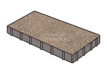 Тротуарная плитка Готика, Плита Premium Gold, 600x200x60 мм, цвет Голд 5 1