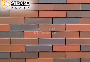 Кирпич облицовочный СТРОМА, 1,4НФ Flash Bordo гладкий 1