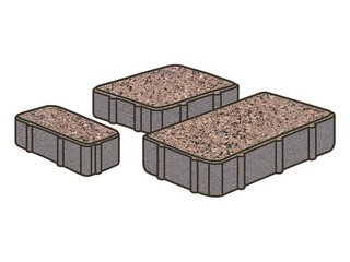 Тротуарная плитка Готика, Новый Город Premiun Gold, 80 мм, цвет Голд 16