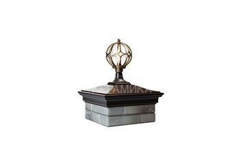 Колпак Zking Monblan 385 x 385 на 1,5 кирпича под фонарь коричневый 2