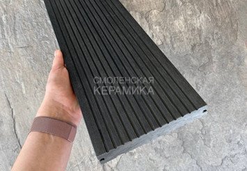 Террасная доска Latitudo Solid полнотелая 150x21x3000 мм, Графит 7