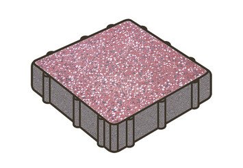 Гранитная тротуарная плитка Готика, Квадрат Granite FINO, 300x300x80, Емельяновский 1
