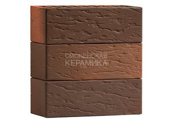 Кирпич лицевой керамический VOLGABRICK 1.4НФ Флэш Руст №70 М200 1