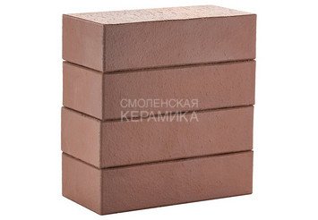 Кирпич лицевой полнотелый ЛСР Коричневый гладкий, 1НФ 4