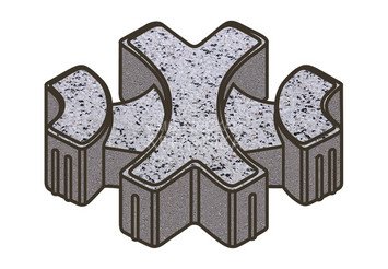 Тротуарная плитка Готика, Эко-фантазия Premiun Gold, 300x300x80 мм, цвет Голд 3 1