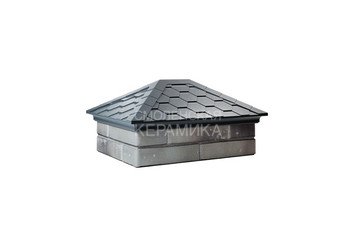Колпак Zking Everest 520 х 390 с посадкой на 2x1,5 кирпича серый 2