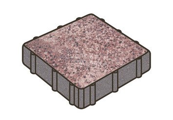 Гранитная тротуарная плитка Готика, Квадрат Granite FINO, 300x300x80, Сансет 1