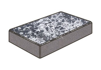 Гранитная тротуарная плитка Готика, Картано Granite FINO, 300x150x100, Диорит 1