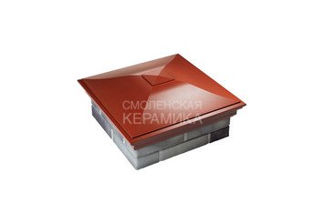 Колпак Zking Monblan 520 х 520 с посадкой на 2 кирпича красный 1