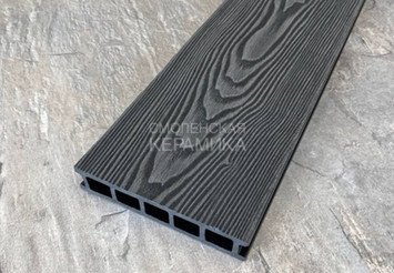 Террасная доска двусторонняя пустотелая Latitudo Euro 3D 139х27х3000 мм, Графит 2