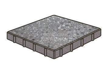 Гранитная тротуарная плитка Готика, Квадрат Granite FINO, 600x600x100, Галенит 1