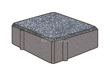 Гранитная тротуарная плитка Готика, Квадрат Granite FINO, 100x100x80, Суховязкий 2