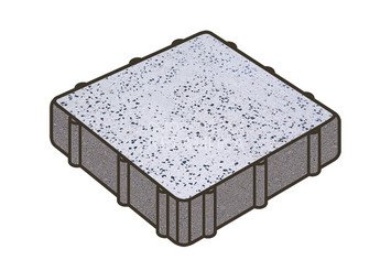 Гранитная тротуарная плитка Готика, Квадрат Granite FINO, 300x300x80, Покостовский 1