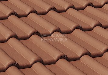 Цементно-песчаная черепица рядовая BRAAS Франкфуртская, коричневый 3