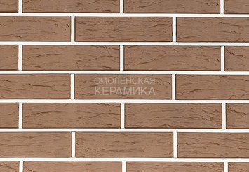 Кирпич облицовочный КЕРМА 1НФ, Терракот рустик, утолщенная стенка 1