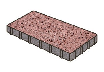 Тротуарная плитка Готика, Плита Premium Gold, 600x300x60 мм, цвет Голд 17 1