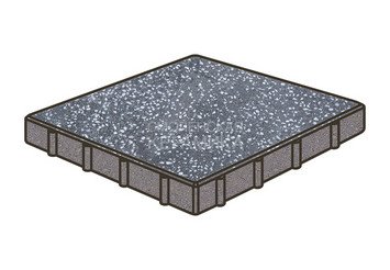Гранитная тротуарная плитка Готика, Квадрат Granite FINO, 600x600x100, Суховязкий 1