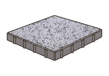 Тротуарная плитка Готика, Квадрат Premium Gold, 400x400x60 мм, цвет Голд 3 1