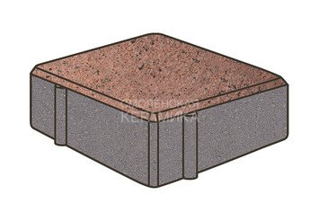 Тротуарная плитка Готика, Квадрат Premium Gold, 100x100x80 мм, цвет Голд 15 1