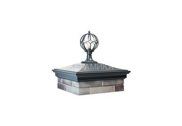 Колпак Zking Monblan 520 х 520 на 2 кирпича под фонарь серый 1