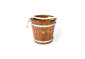 Ведро BentWood лиственница МОРЕНОЕ, 15л (12л) 1
