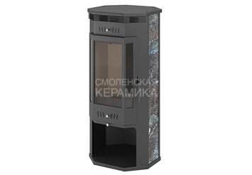 Печь-Камин ASTON 11кВт (180 м3) пристенно-угловой Ø 150мм Амфиболит 2