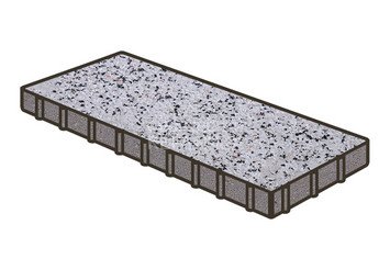 Тротуарная плитка Готика, Плита Premium Gold, 900x300x100 мм, цвет Голд 3 1