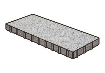 Тротуарная плитка Готика, Плита Premium Gold, 800x400x80 мм, цвет Голд 22 1