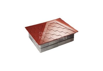 Колпак Zking Everest 520 х 390 с посадкой на 2x1,5 кирпича красный 1