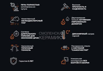 Печь чугунная для бани Технолит Гроза 24 (П2) 2023 г 3