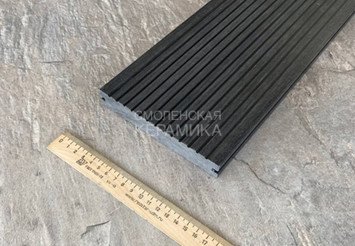 Террасная доска Latitudo Solid полнотелая 150x21x3000 мм, Графит 5